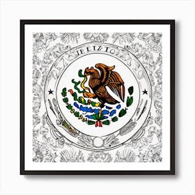 Mexico'S Coat Of Arms Art Print