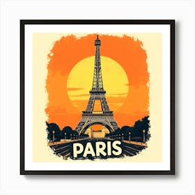 Paris Eiffel Tower water color art Art Print