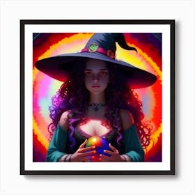 Sydney the Mystical Witch Art Print