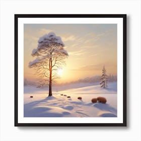 Winter Landscape Art Print