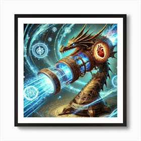 Dragons Heart Cannon Energy Based Structures Art Print