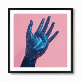 Hand With Stars Art Print