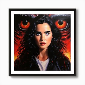 Hand Painted Phenomena Movie 1985 Jennifer Connelly Art Print