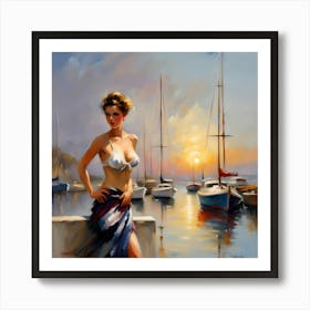 Ready for Business At The Marina Art Print