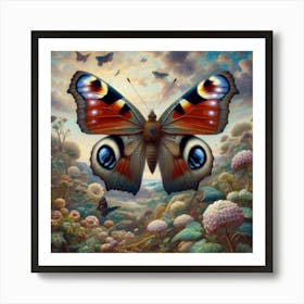 Butterfly In The Sky Art Print