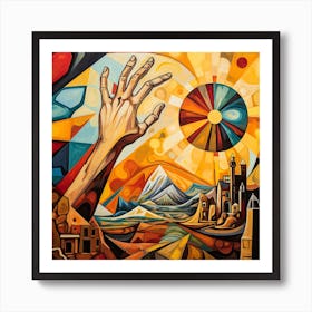 Hand Reaching For The Sun Art Print