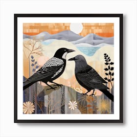 Bird In Nature Raven 3 Art Print
