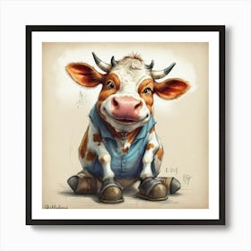 Cute Cow 2 Art Print