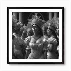 Woman In A Costume Art Print