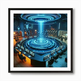 Futuristic Office 10 Art Print