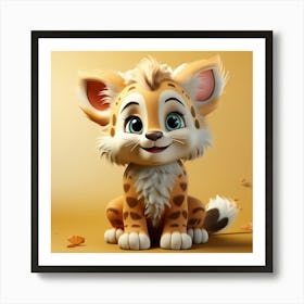 Cute Cheetah Cub Art Print