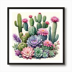 Cactus Garden 2 Art Print