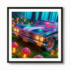 Car In The Forest 1 Art Print