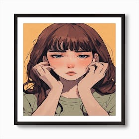 Anime Girl Art Print