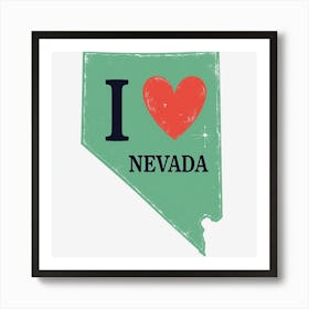 I Love Nevada Art Print