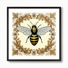 Bee In A Frame Art Print