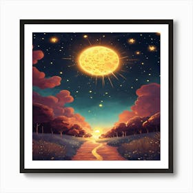 Moonlight Path Art Print