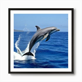 Dolphin Jumping Out Of The Water 1 Art Print