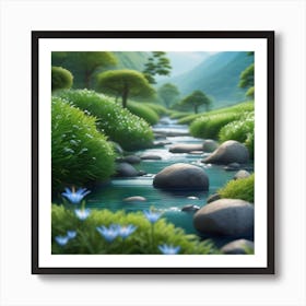 River In The Forest 51 Art Print