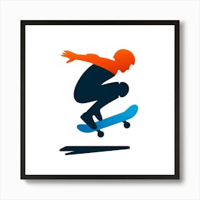 Skateboarder Logo Art Print