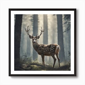 Deer In The Forest 240 Art Print