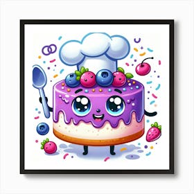 Chef Cake Art Print