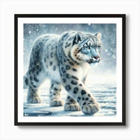 Snow Leopard 10 Art Print