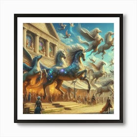 City Of Horses Art Print