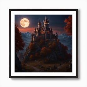 moonlit Castle Art Print