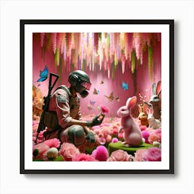 pubg In A Pink Room Art Print