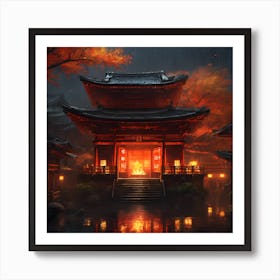 Japanese Temple 1 Art Print