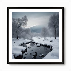  Nature Picture With Snow In Winter .. Poster