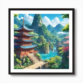 Asian Pagoda Art Print