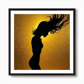 Silhouette Of A Woman 8 Art Print