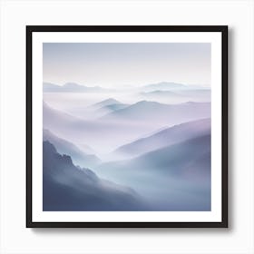 Landscape With Fog Art Print