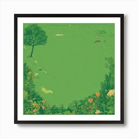 Green Field Art Print