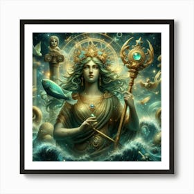 Goddess Of The Sea 1 Art Print