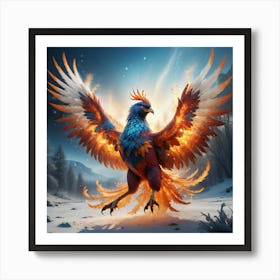 Phoenix wings wide open Art Print