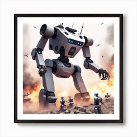 Robot Wars 1 Art Print