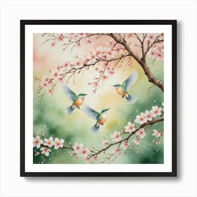 Hummingbirds 1 Art Print