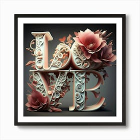 Love 3d Art Print