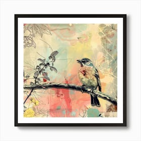 Bird On A Branch 1 Art Print