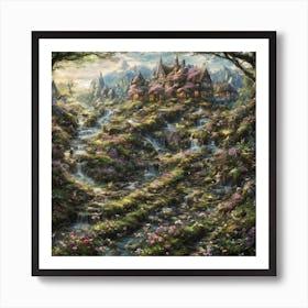 Fairytale Village Art Print