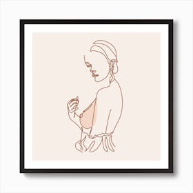 Nude Line Art Print Art Print