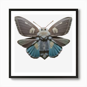 Butterfly Moth On A Black 3 Art Print