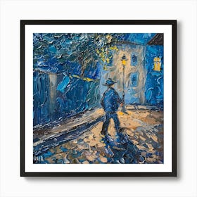 Van Gogh Style. Night Watchman at Arles Series Art Print