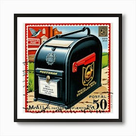 Postal Box, Shows Postal Box, Shows Postal Box Art Print