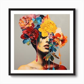 floral woman 4 Art Print