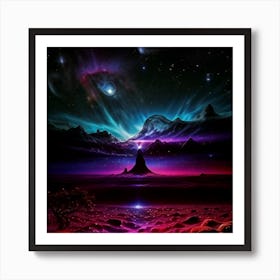 Psychedelic Landscape Art Print