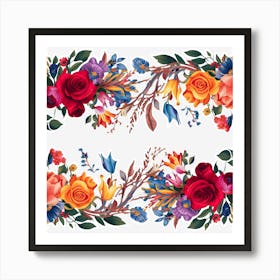 Floral Border Art Print